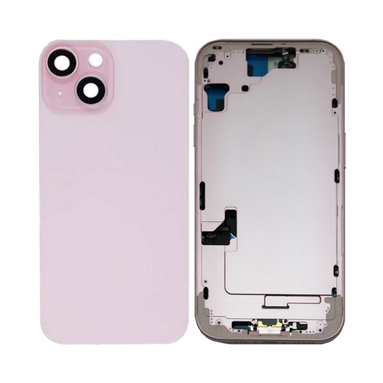 Tapa Trasera con Frame+Flex+Vibrator Apple iPhone 15 Rosa